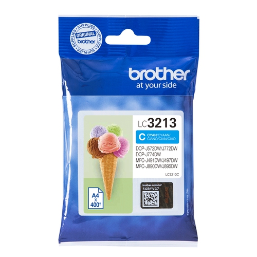 Brother Tinte cyan LC3213C