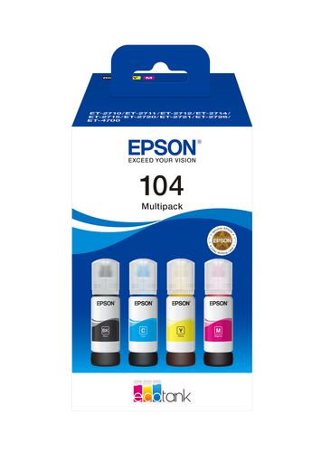 Epson Tinte Set CMYK 104  C13T00P640