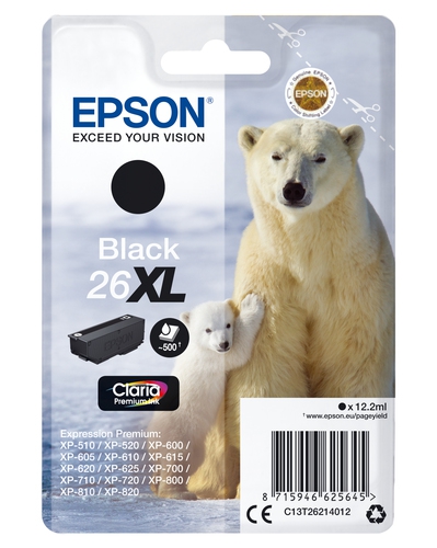 Epson Tinte schwarz 26XL  T262140