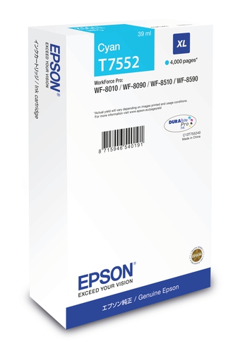 Epson Tinte cyan 7552XL  T755240