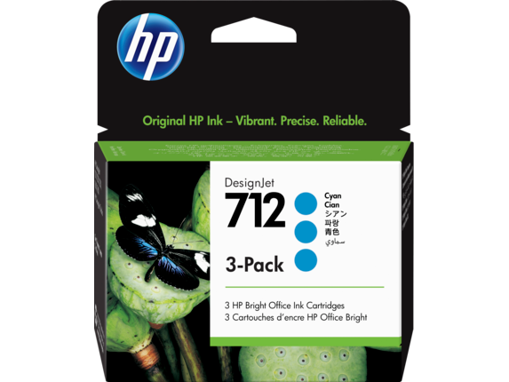 HP Tinte 3 x 712 cyan 3ED77A