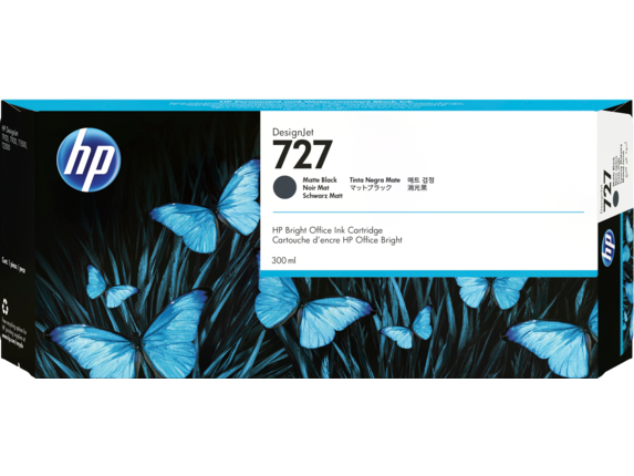 HP Tinte schwarz-matt 727  C1Q12A
