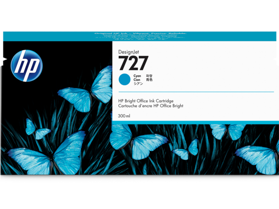 HP Tinte cyan 727  F9J76A