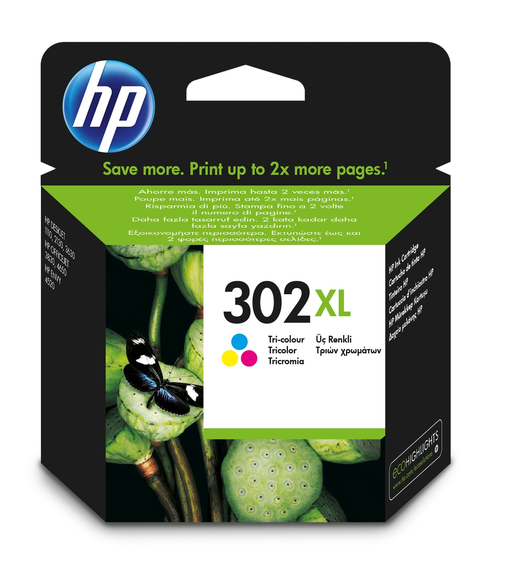 HP Tinte farbig 302XL  F6U67AE