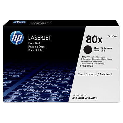 HP Toner schwarz 80X  CF280XD