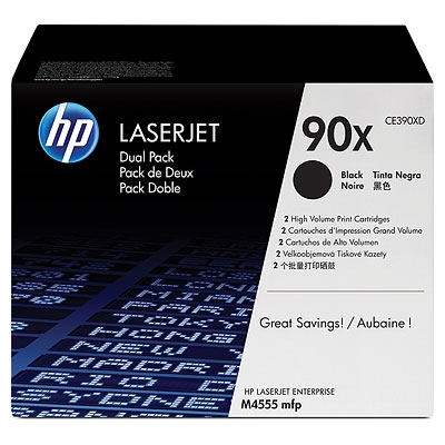 HP Toner schwarz 90X  CE390XD